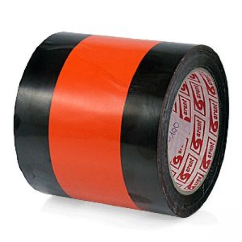 Abdeckband orange/schwarz- h=100 mm