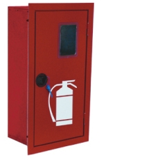 Kassette für Feuerlöscher TEXAS - Einbau. Maße: 330 x 705 x 200 mm